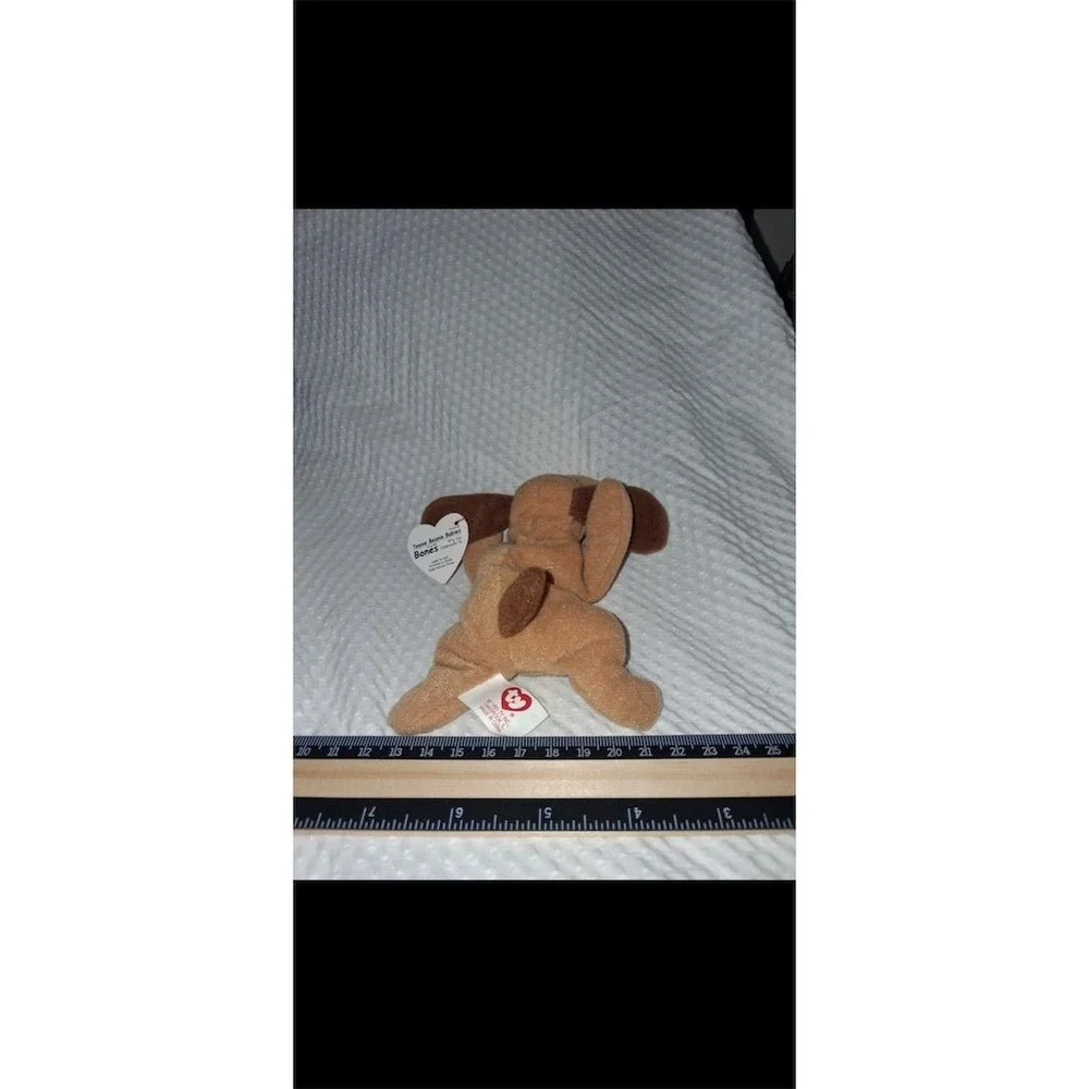 Vintage Ty teenie Beanie‎ Babies Bones the Dog Collectible Plush Toy - Picture 3 of 4